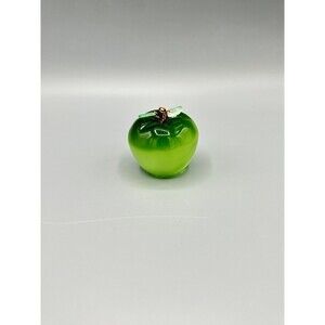 Beautiful Cats Eye Fiber Optic Green Apple Miniature Paperweight Gift